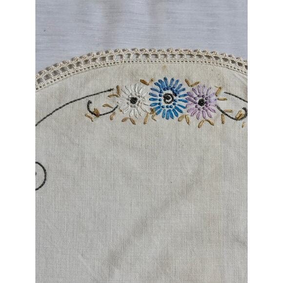 sachin and babi light blue dress Embroider Openwork Cutwork Table Runner Ecru Dresser Scarf Vintage Doily  Cloth Linen Gift